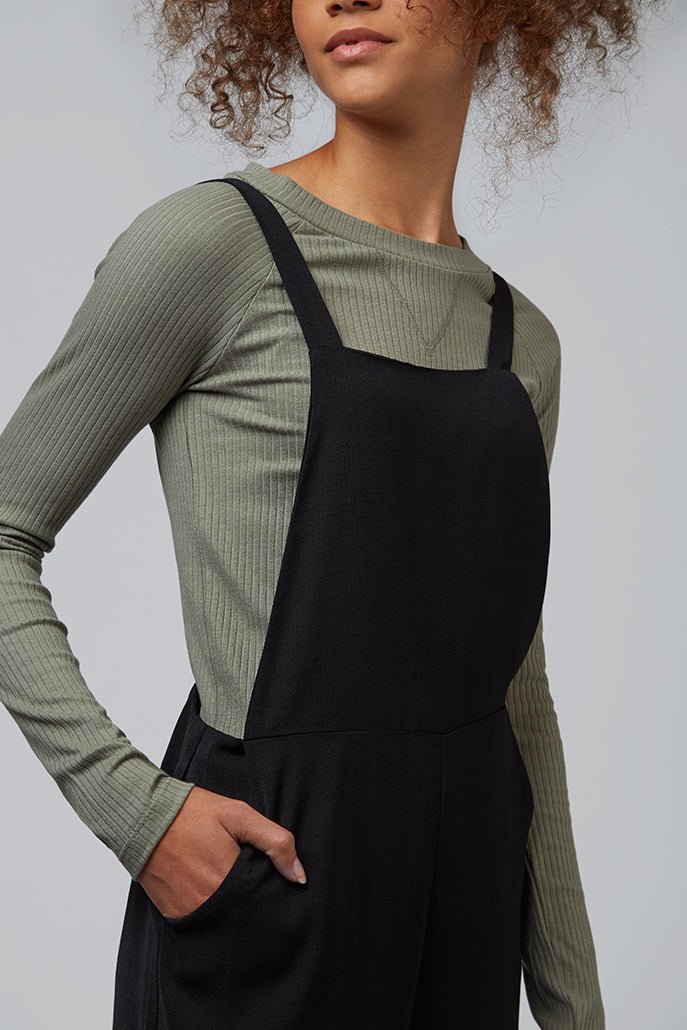 Davis Black Strappy Jumpsuit - Bascora