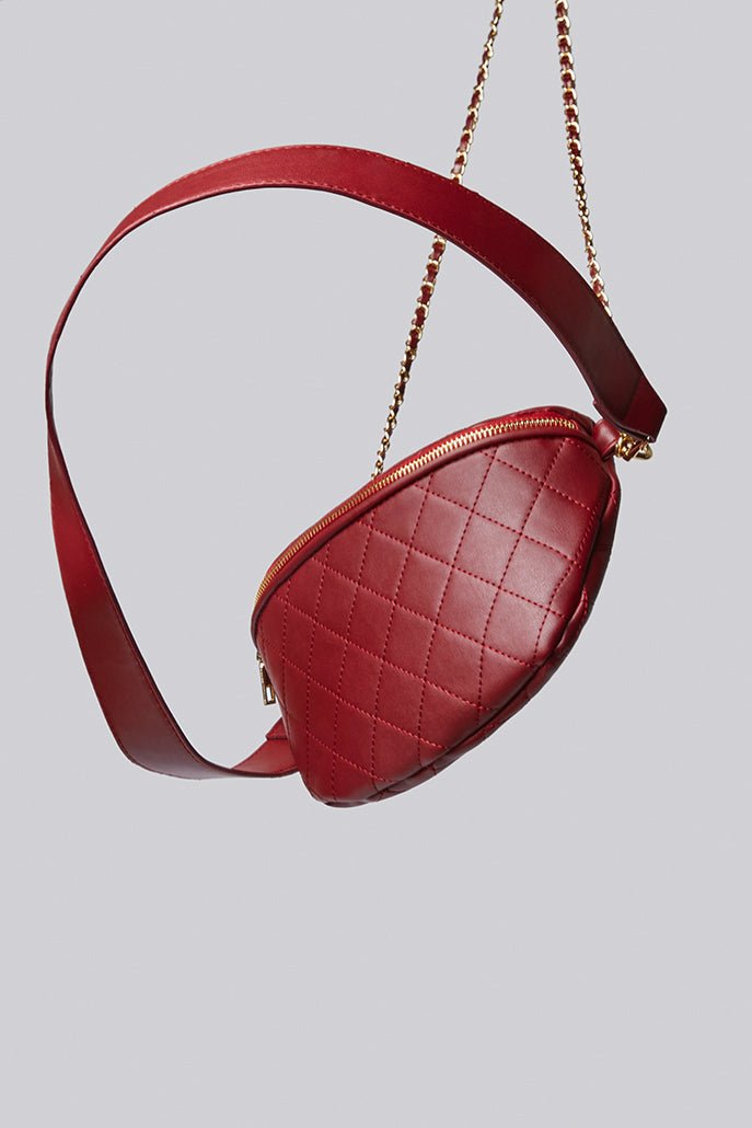 Dekar Cross Body Quilted Bum Bag - Red - Bascora