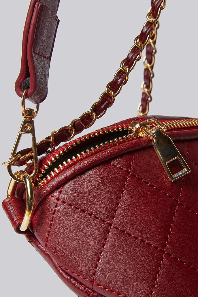 Dekar Cross Body Quilted Bum Bag - Red - Bascora