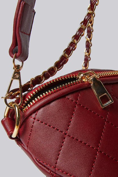 Dekar Cross Body Quilted Bum Bag - Red - Bascora