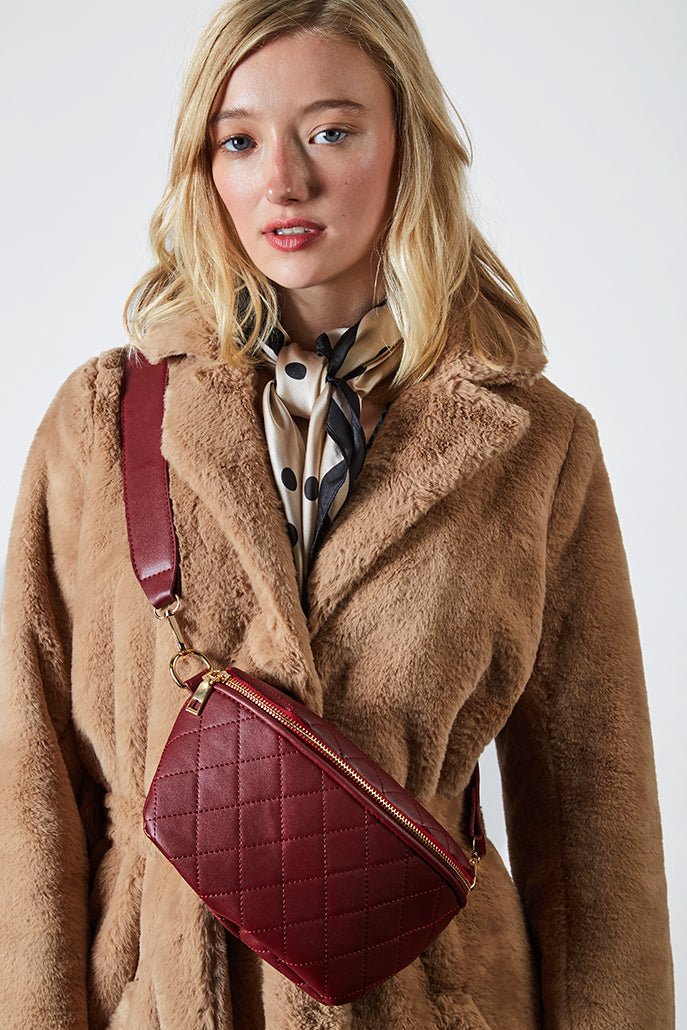 Dekar Cross Body Quilted Bum Bag - Red - Bascora
