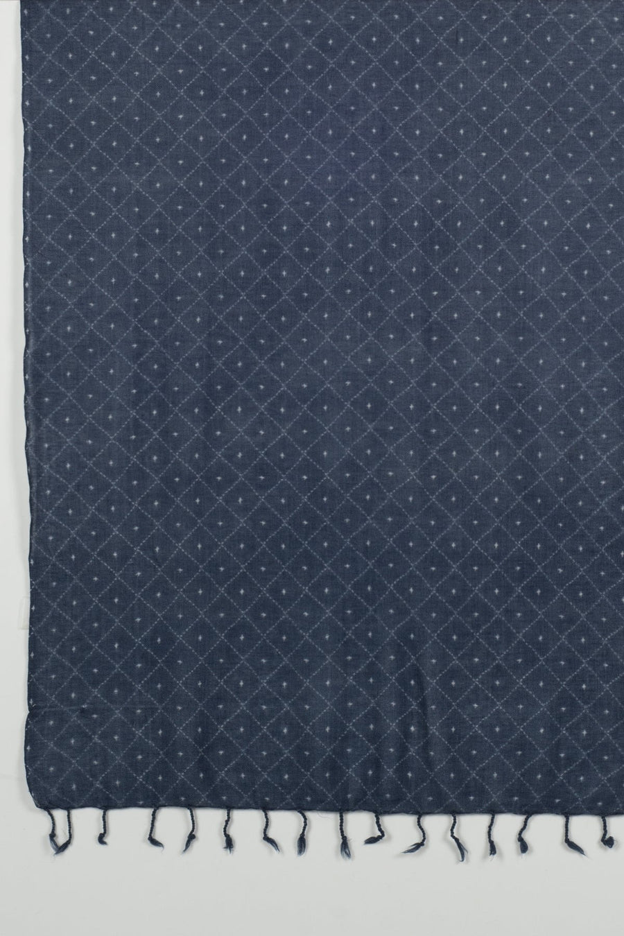 SVEŽElife Dotted Diamond Merino Wool Scarf Blue | Bascora