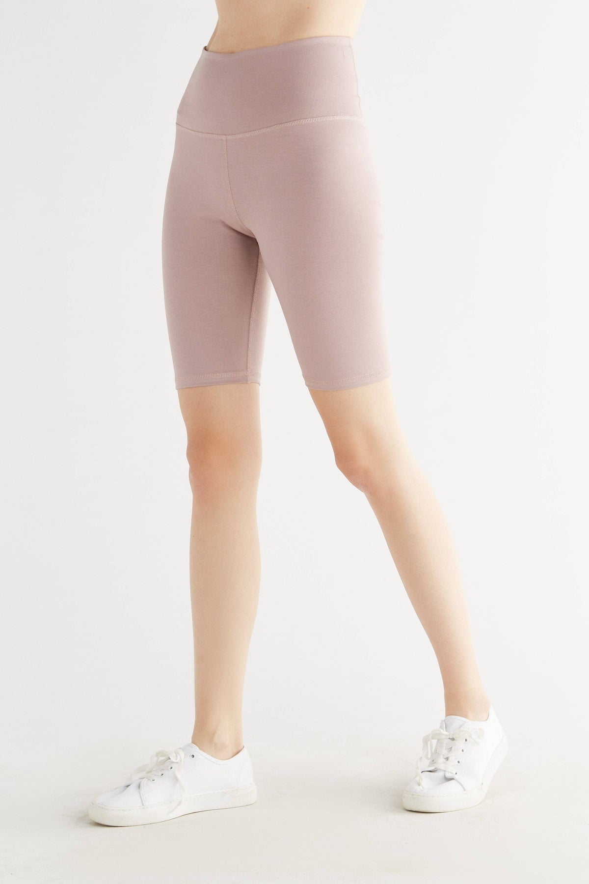 Earth Wardrobe Organic Cotton High-Waisted Stretch Shorts: Womens
