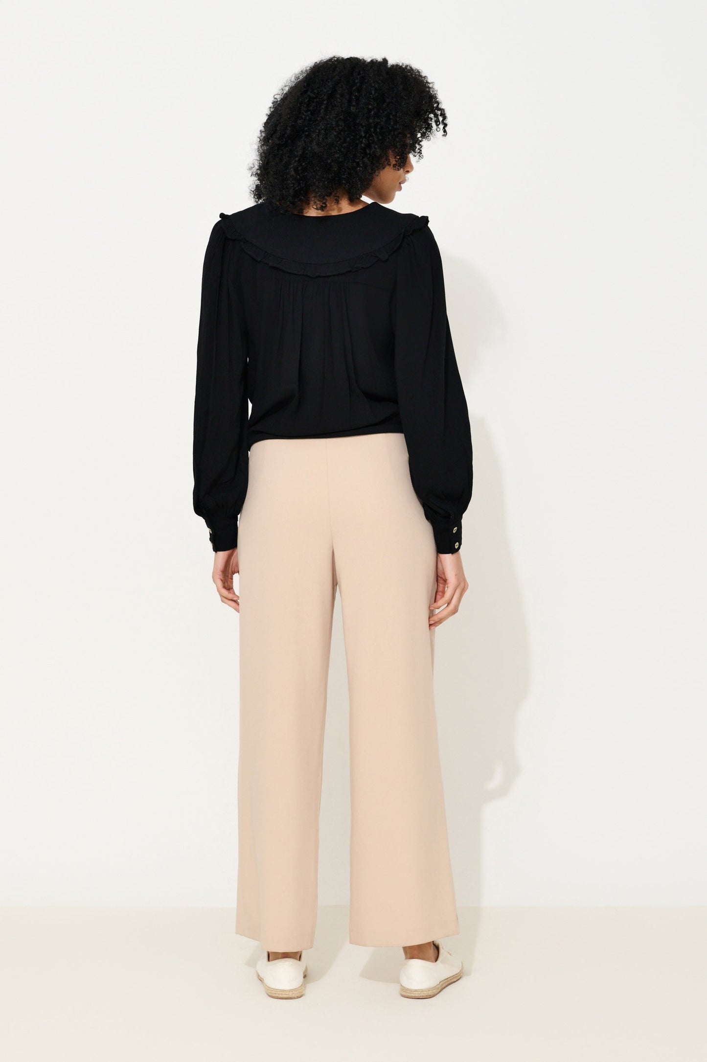 Elina Wide Leg Cropped Trousers - Bascora