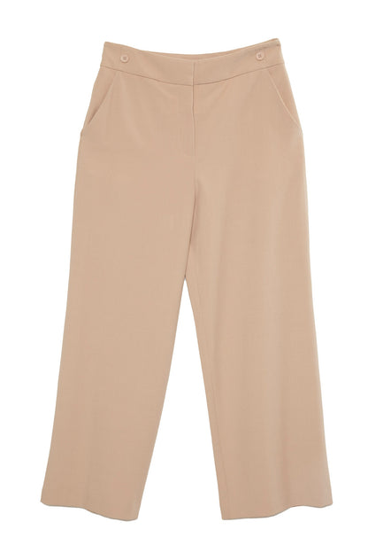 Elina Wide Leg Cropped Trousers - Bascora