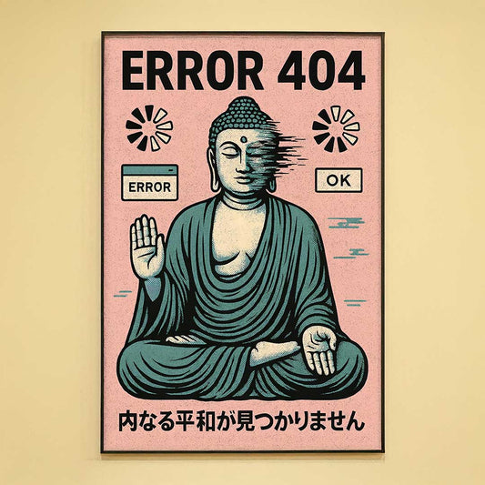 Error 404 Inner Peace Print - Modern Wall Art by Sickhaus