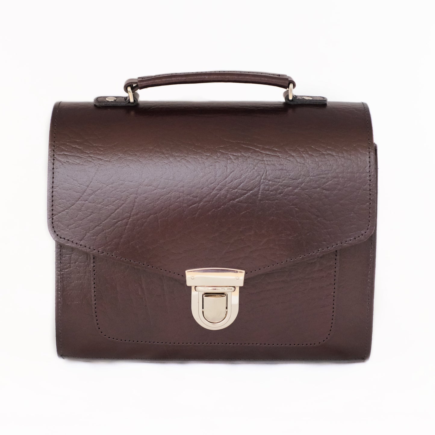 Executive Handmade Leather Sugarcube Grande - Marsala Red - Bascora