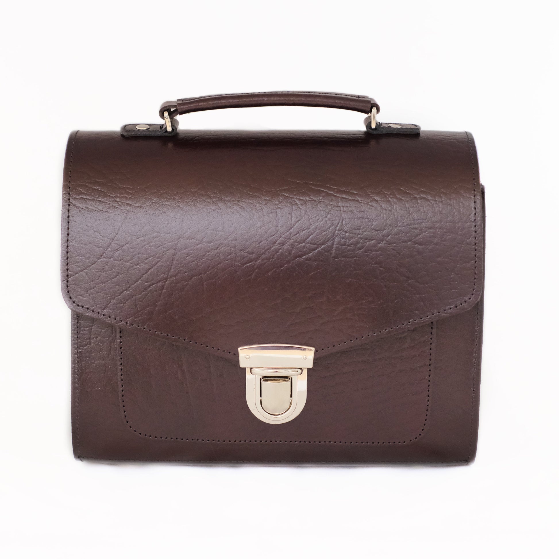 Executive Handmade Leather Sugarcube Grande - Marsala Red - Bascora