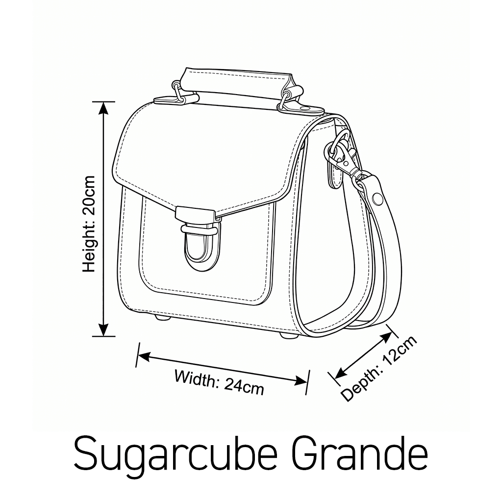Executive Handmade Leather Sugarcube Grande - Marsala Red - Bascora