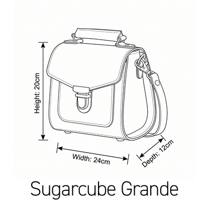 Executive Handmade Leather Sugarcube Grande - Marsala Red - Bascora