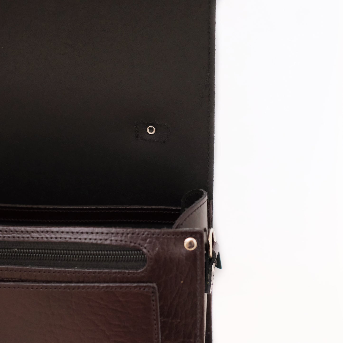 Executive Handmade Leather Sugarcube Grande - Marsala Red - Bascora