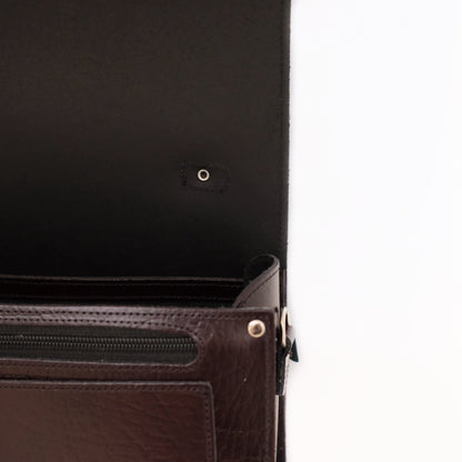 Executive Handmade Leather Sugarcube Grande - Marsala Red - Bascora