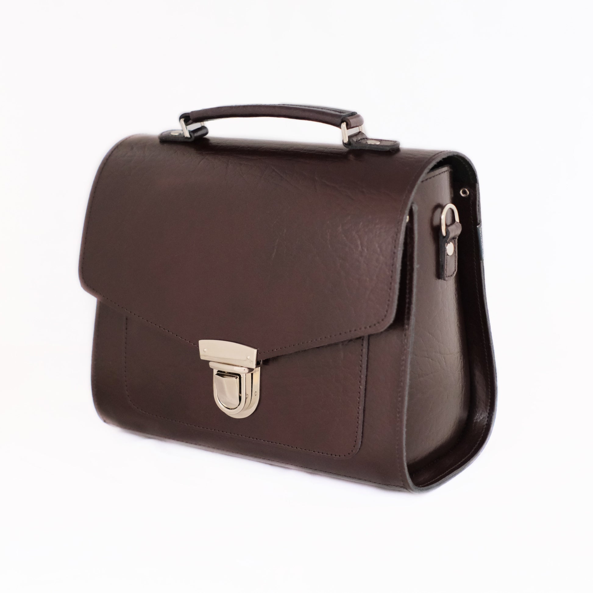 Executive Handmade Leather Sugarcube Grande - Marsala Red - Bascora