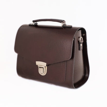Executive Handmade Leather Sugarcube Grande - Marsala Red - Bascora