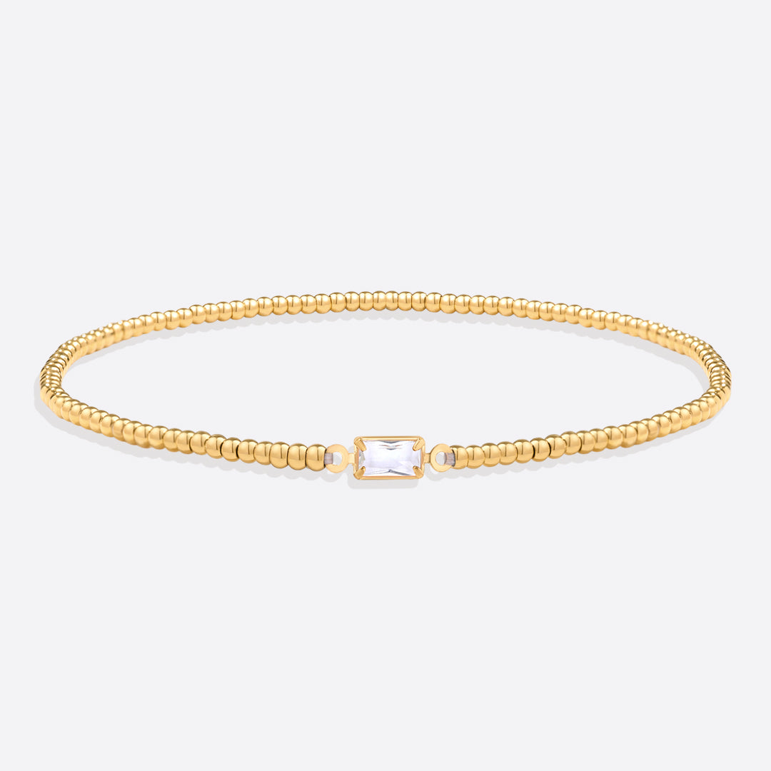 Savaé Design Gold Beaded Birthstone Bracelet