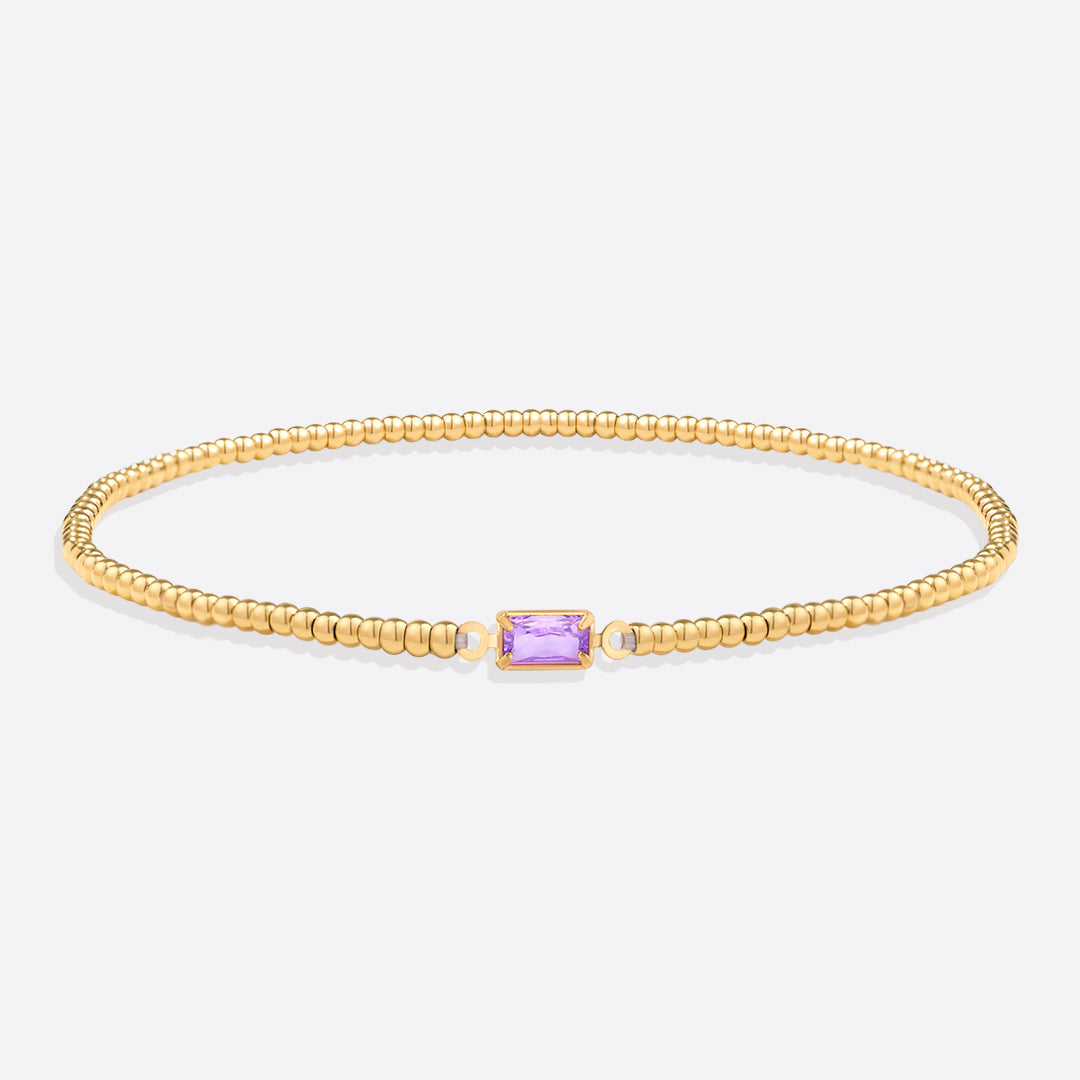 Savaé Design Gold Beaded Birthstone Bracelet