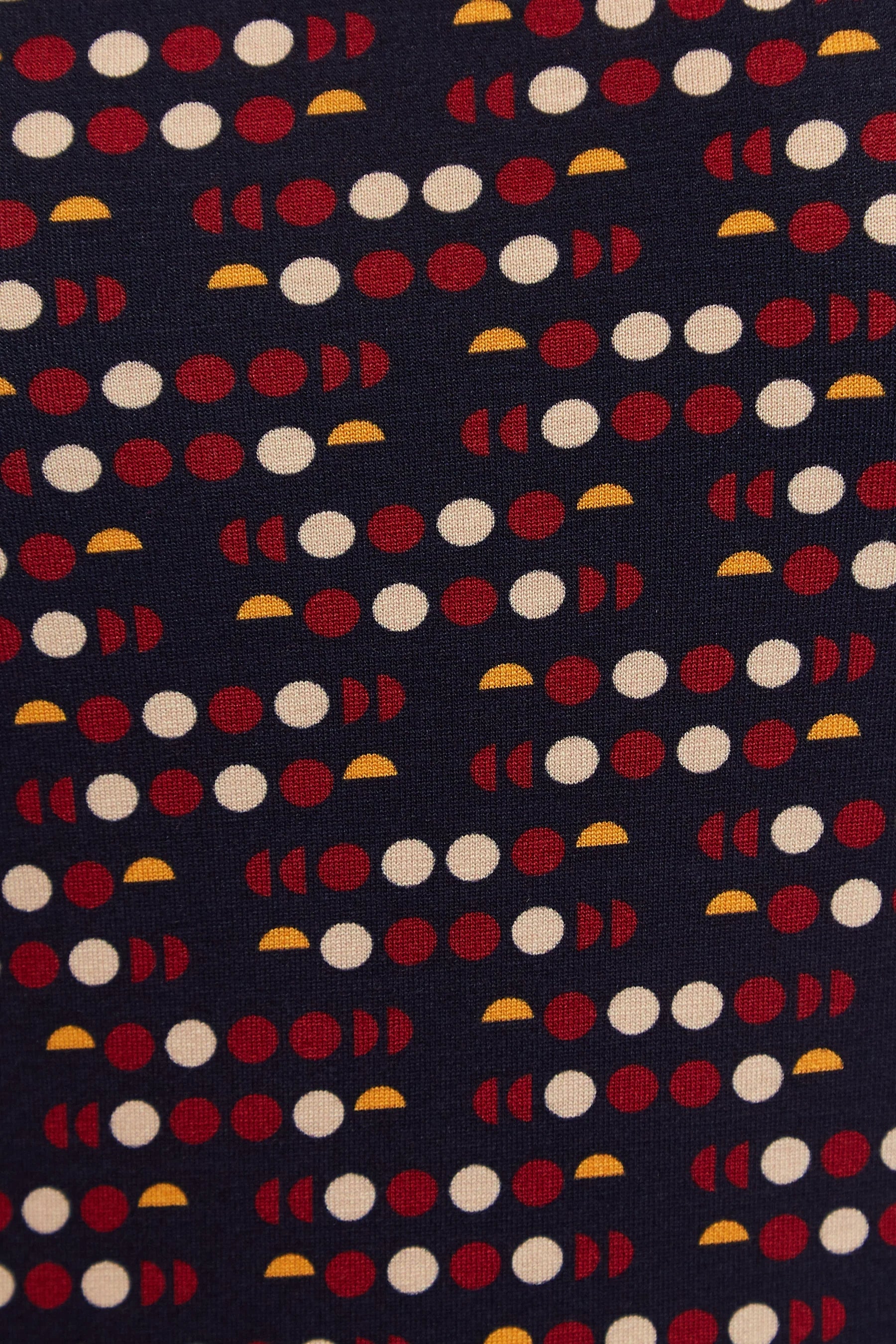 Gilly Retro Dots Print Long Sleeve Top | Louche