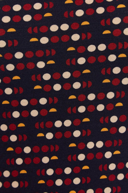 Gilly Retro Dots Print Long Sleeve Top | Louche