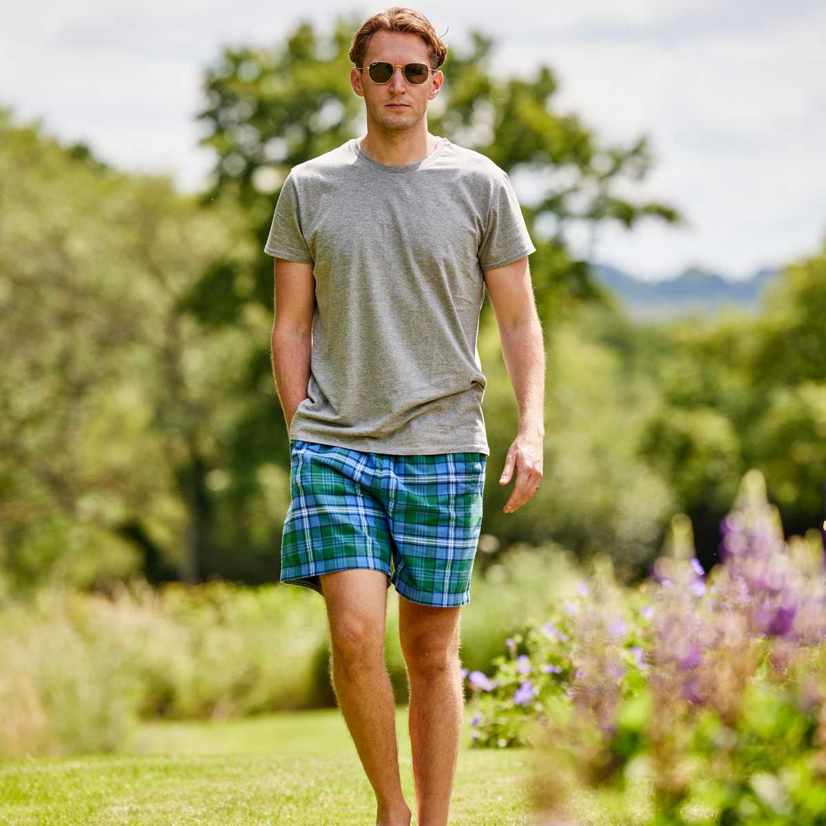 Green Sea Turtle Organic Cotton Lounge Shorts