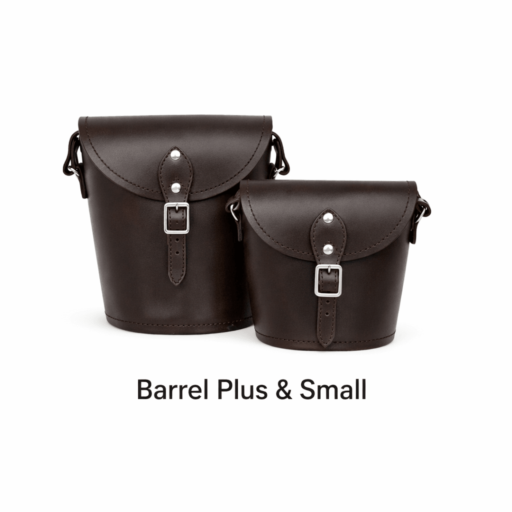 Handmade Leather Barrel Bag – Dark Brown - Bascora