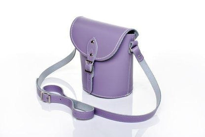 Handmade Leather Barrel Bag - Pastel Violet - Bascora