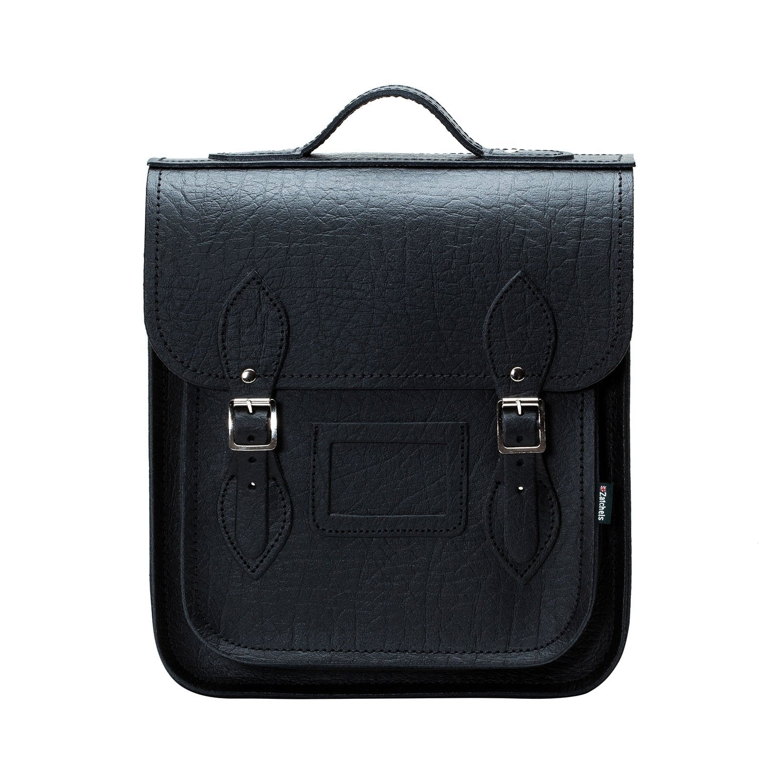 Handmade Leather City Backpack - Black Executive - Bascora