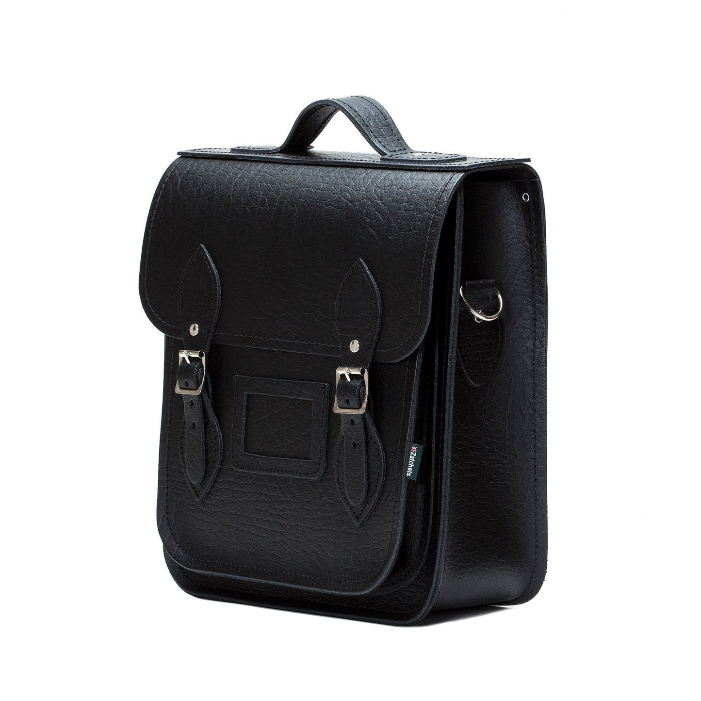 Handmade Leather City Backpack - Black Executive - Bascora