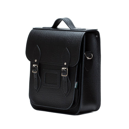 Handmade Leather City Backpack - Black Executive - Bascora