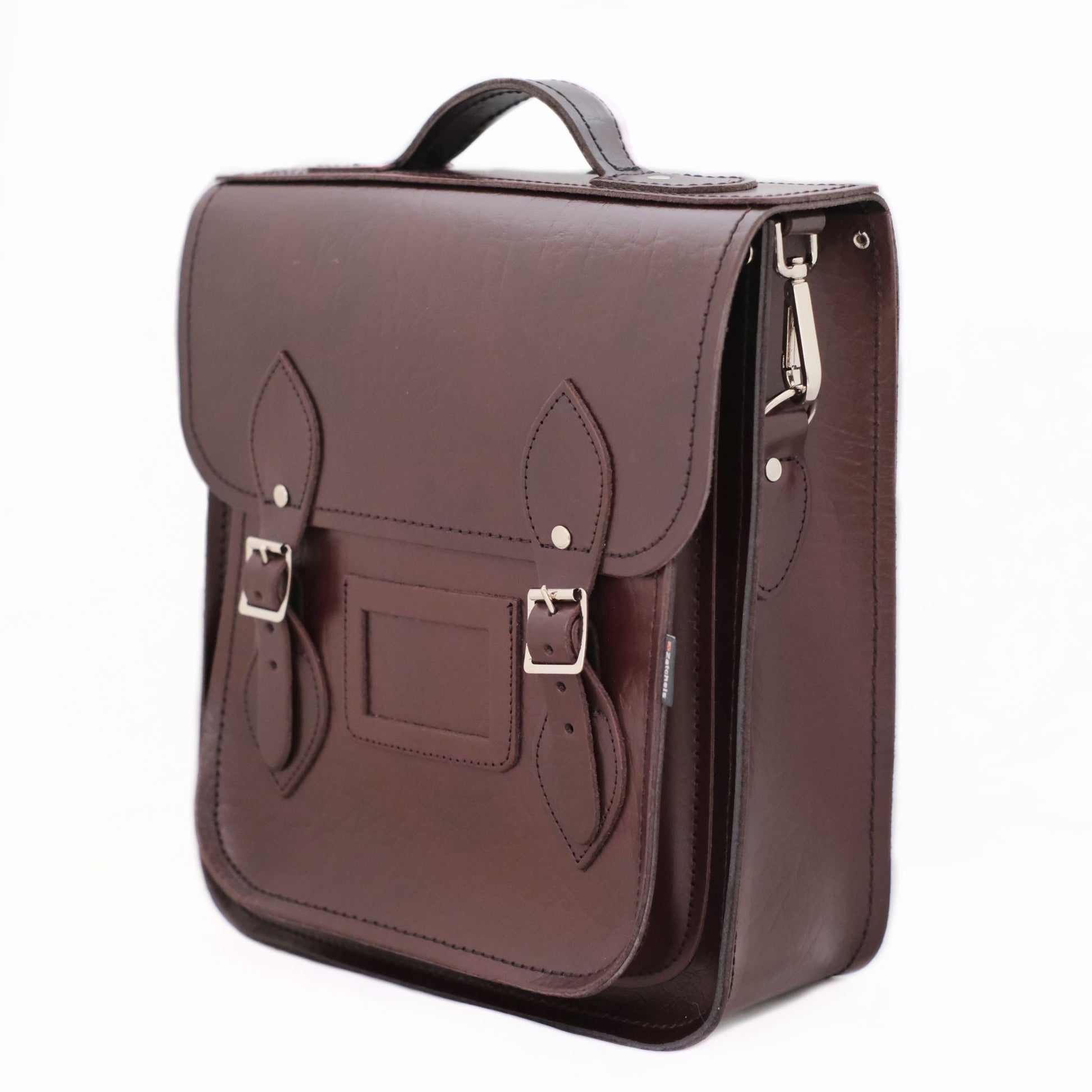 Handmade Leather City Backpack - Marsala Red Executive - Bascora