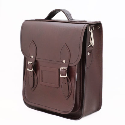 Handmade Leather City Backpack - Marsala Red Executive - Bascora