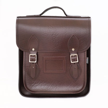 Handmade Leather City Backpack - Marsala Red Executive - Bascora