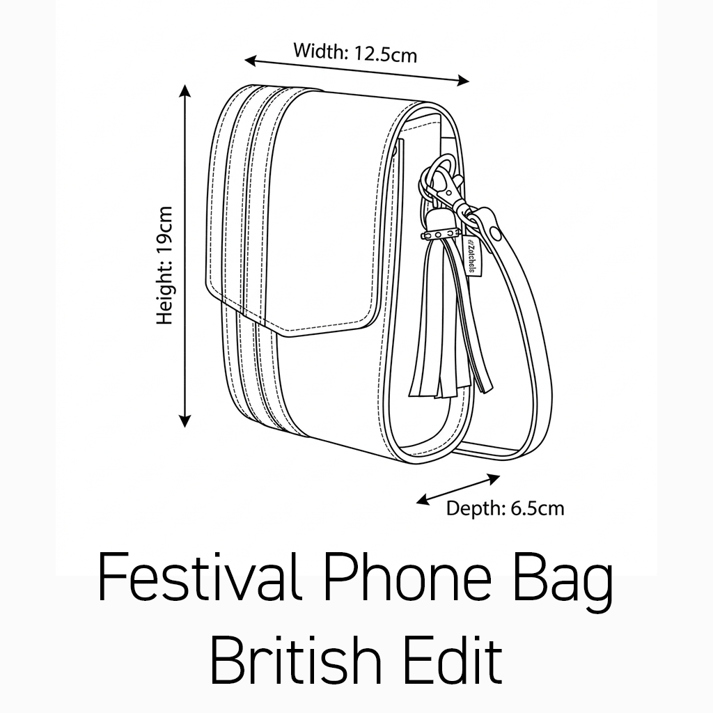 Handmade Leather Festival Phone Bag - British Edit - Bascora