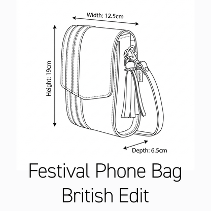 Handmade Leather Festival Phone Bag - British Edit - Bascora