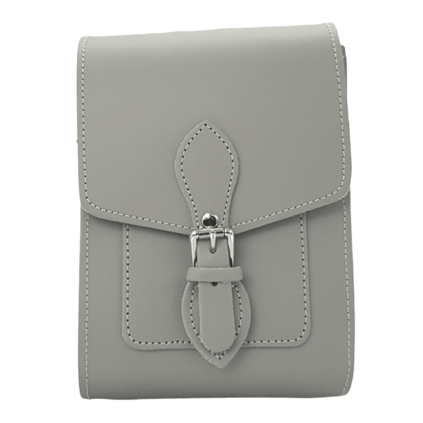 Handmade Leather Festival Phone Bag - Ghost Grey - Bascora