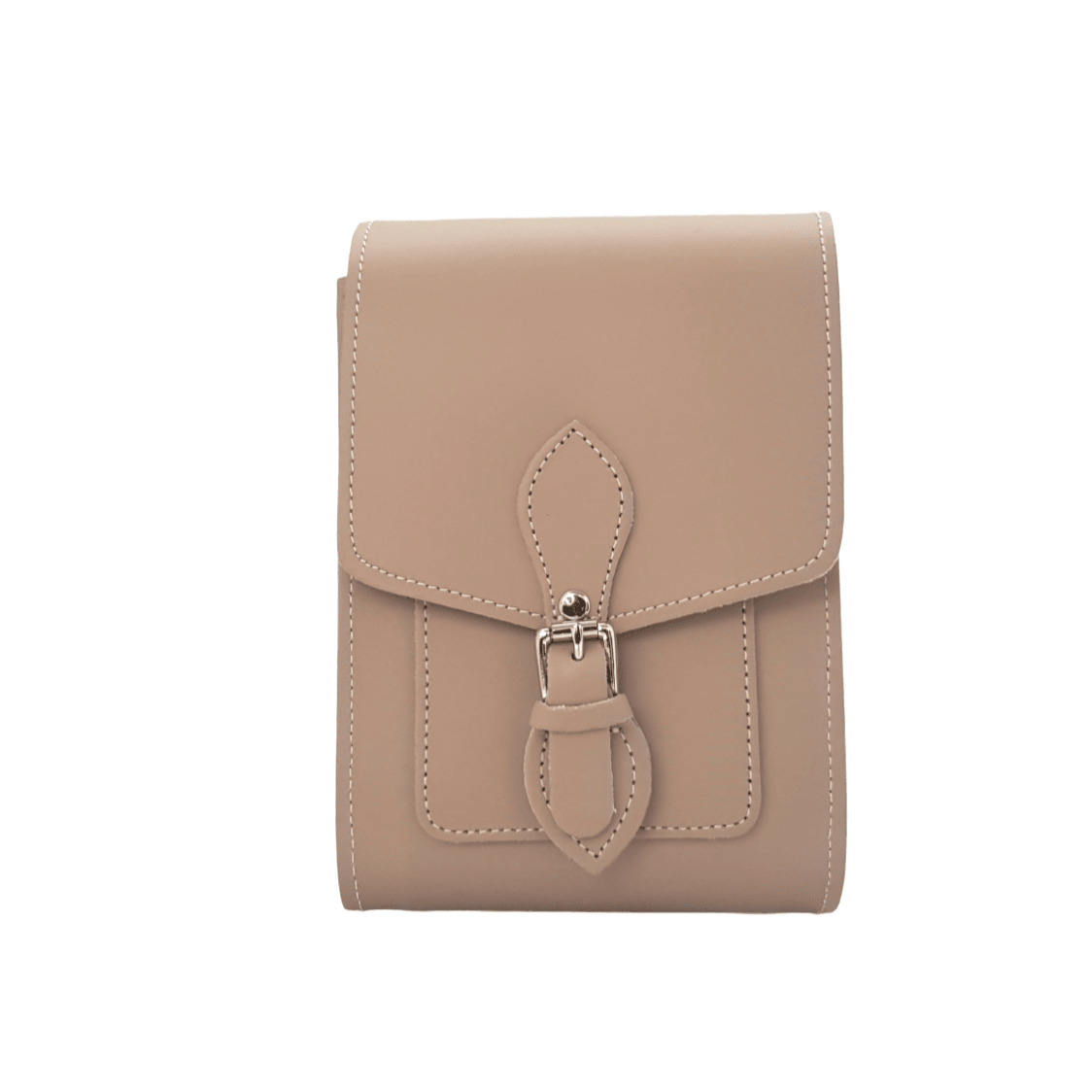Handmade Leather Festival Phone Bag - Iced Coffee - Bascora