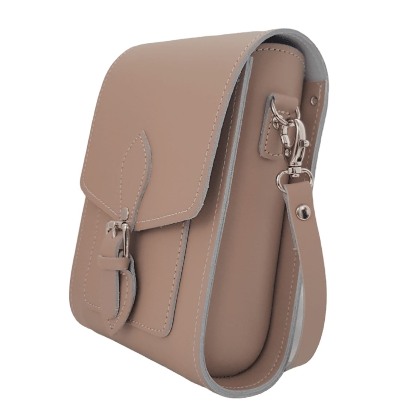 Handmade Leather Festival Phone Bag - Iced Coffee - Bascora