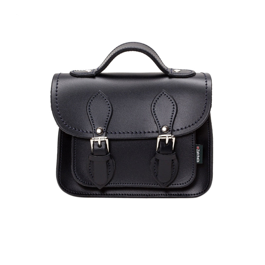 Handmade Leather Micro Satchel Black