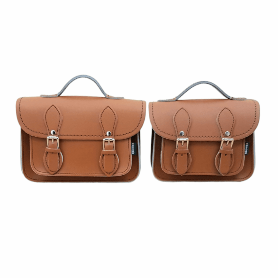 Handmade Leather Micro Satchel Burnt Orange | Bascora