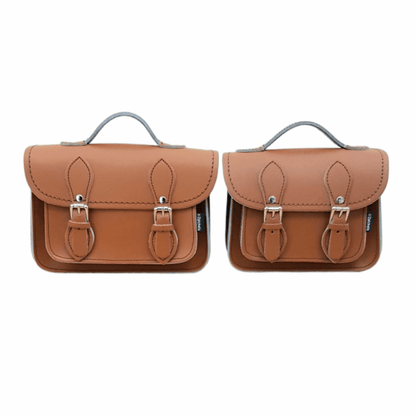 Handmade Leather Micro Satchel Burnt Orange | Bascora
