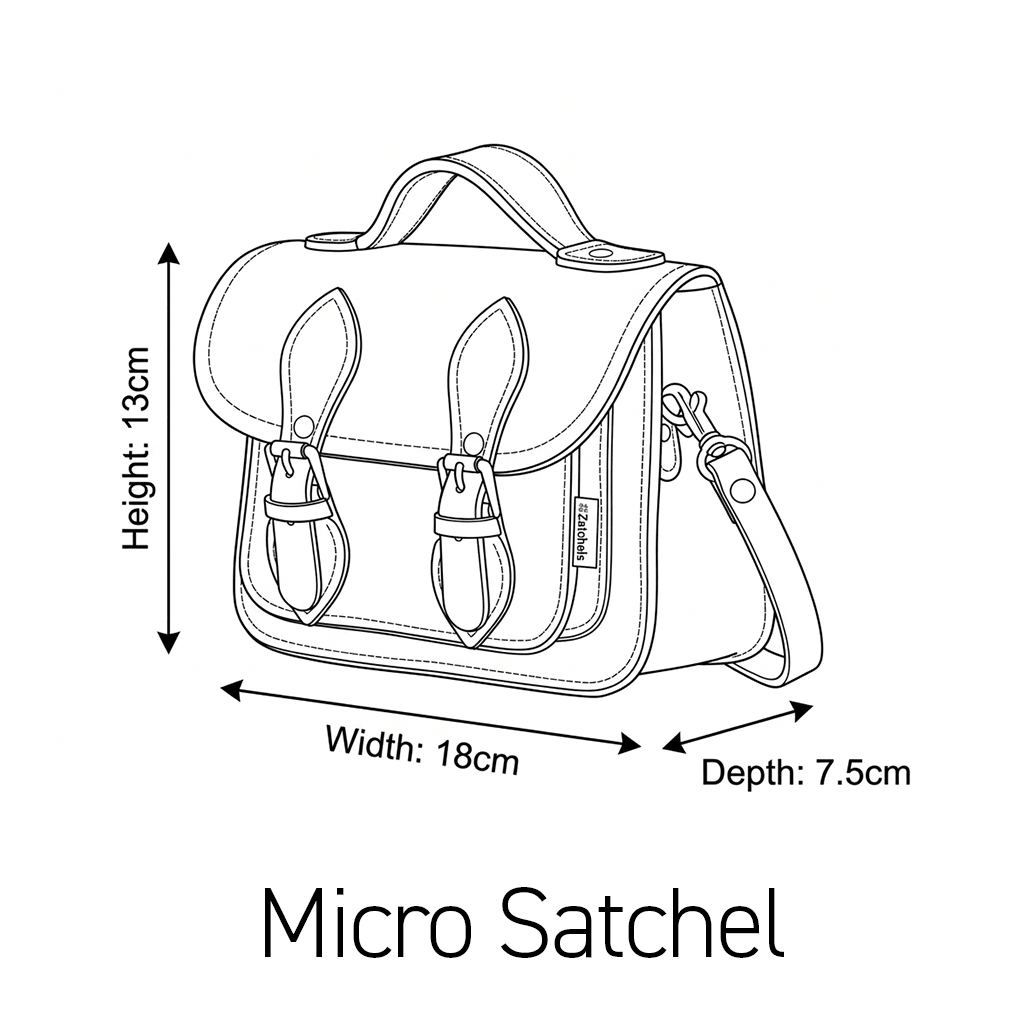 Handmade Leather Micro Satchel Burnt Orange | Bascora