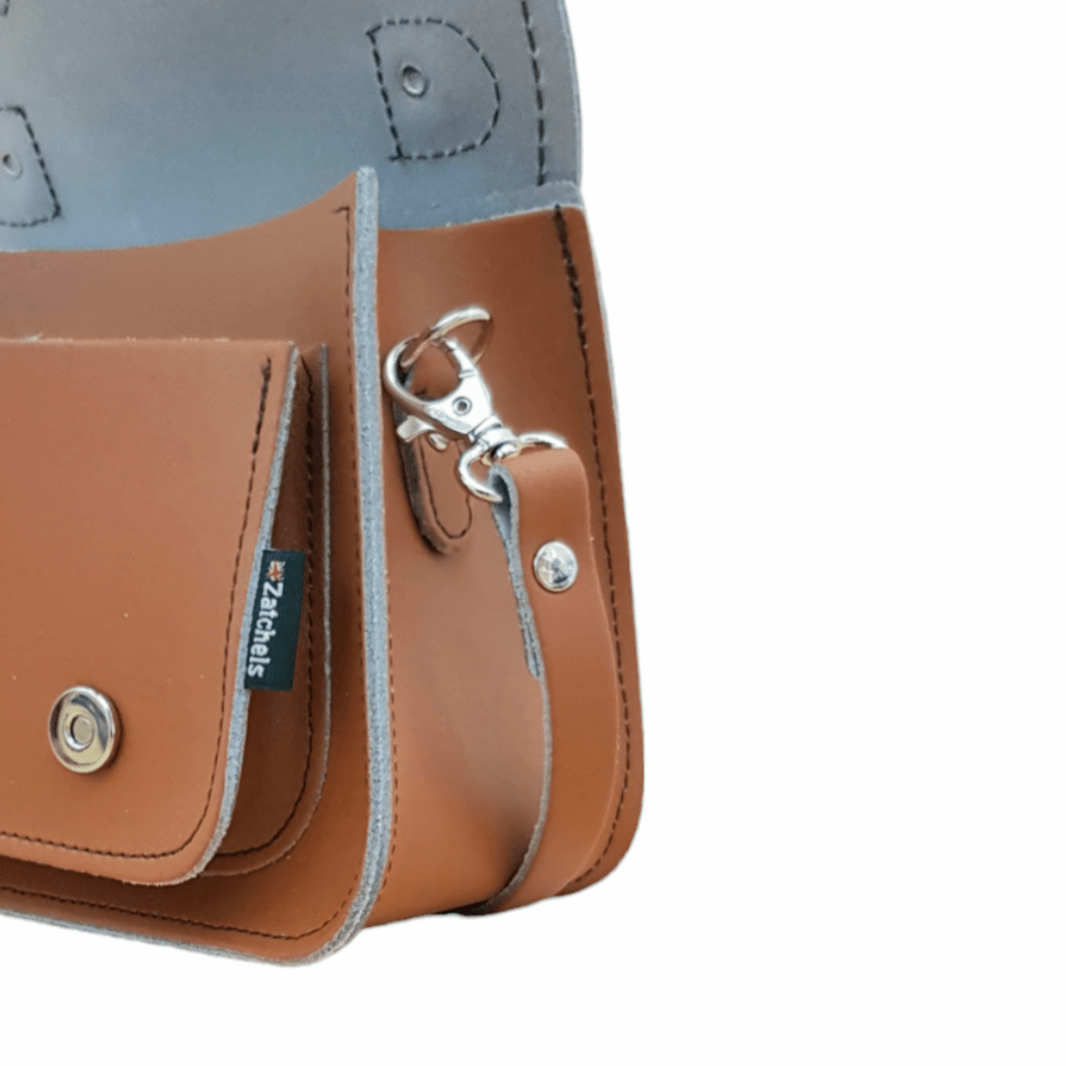 Handmade Leather Micro Satchel Burnt Orange | Bascora