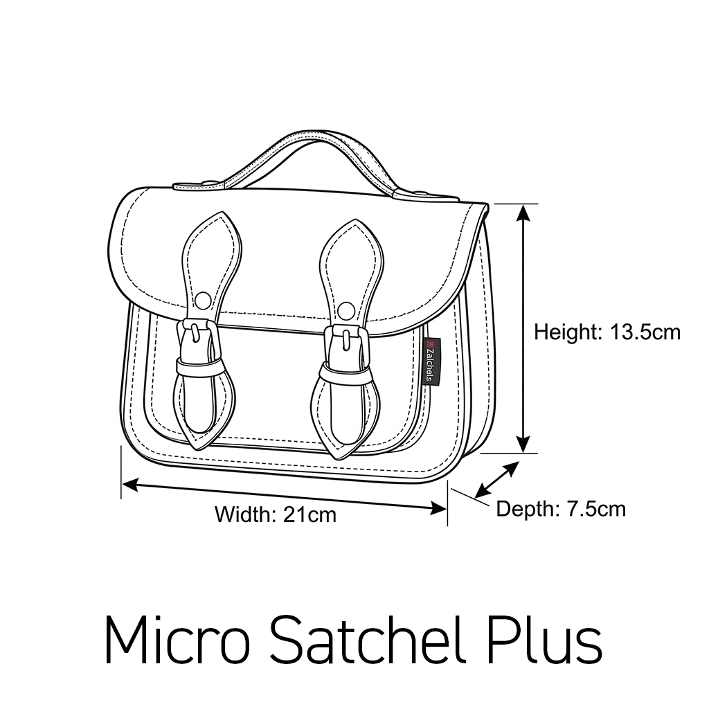 Handmade Leather Micro Satchel Burnt Orange | Bascora