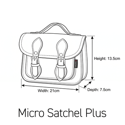 Handmade Leather Micro Satchel Burnt Orange | Bascora