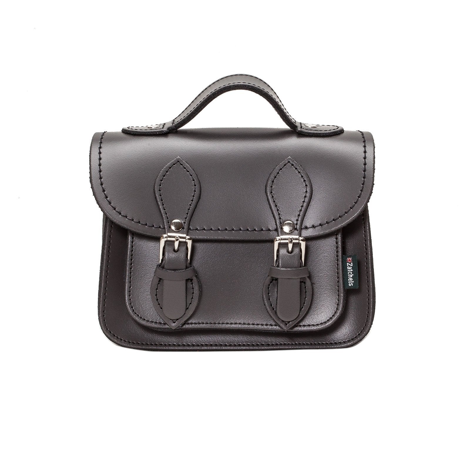 Handmade Leather Micro Satchel Graphite