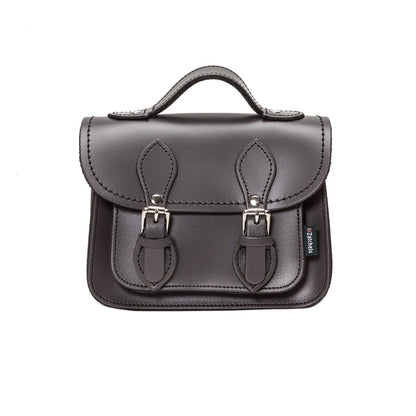Handmade Leather Micro Satchel Graphite