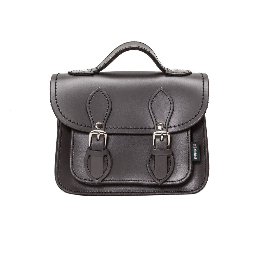 Handmade Leather Micro Satchel Graphite
