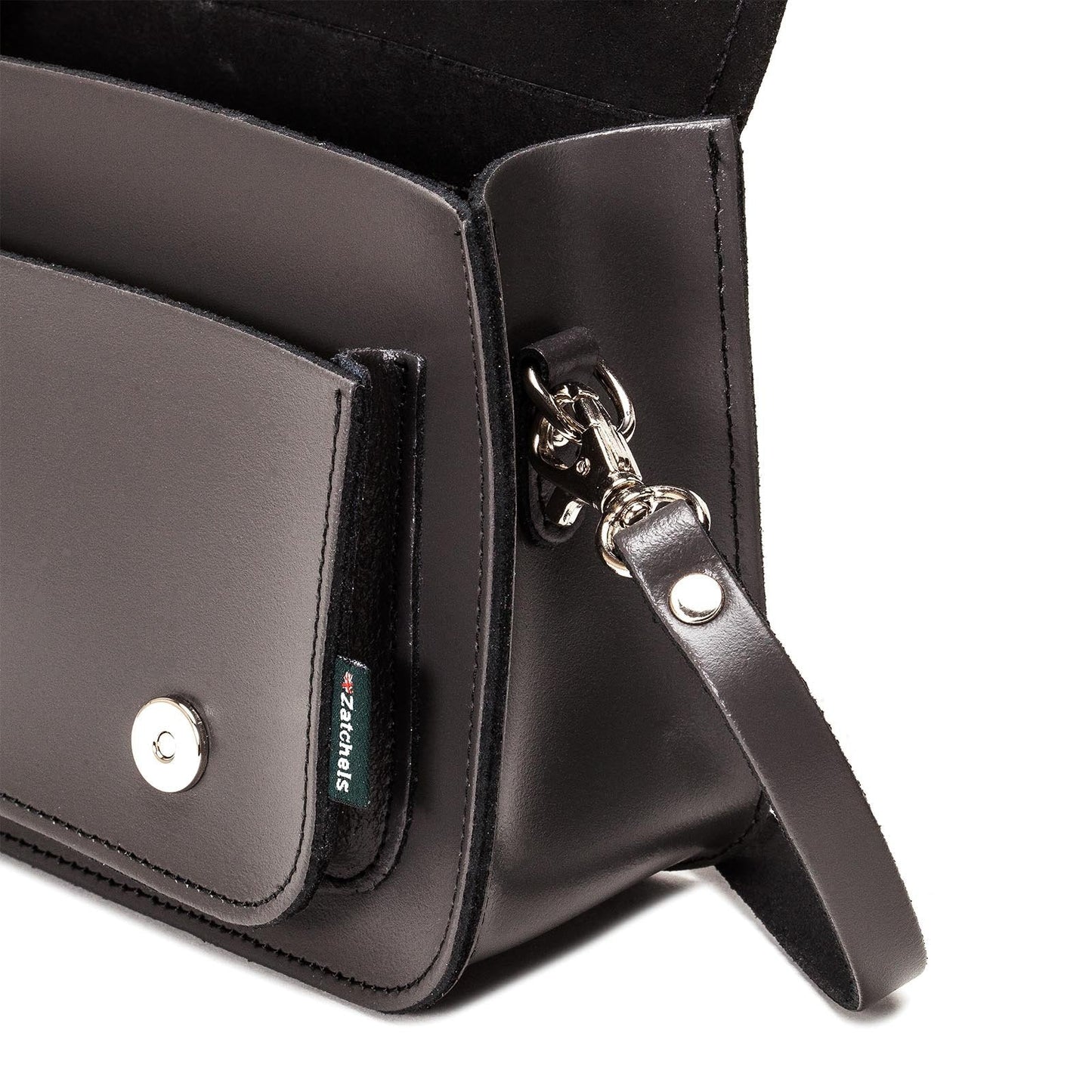 Handmade Leather Micro Satchel Graphite