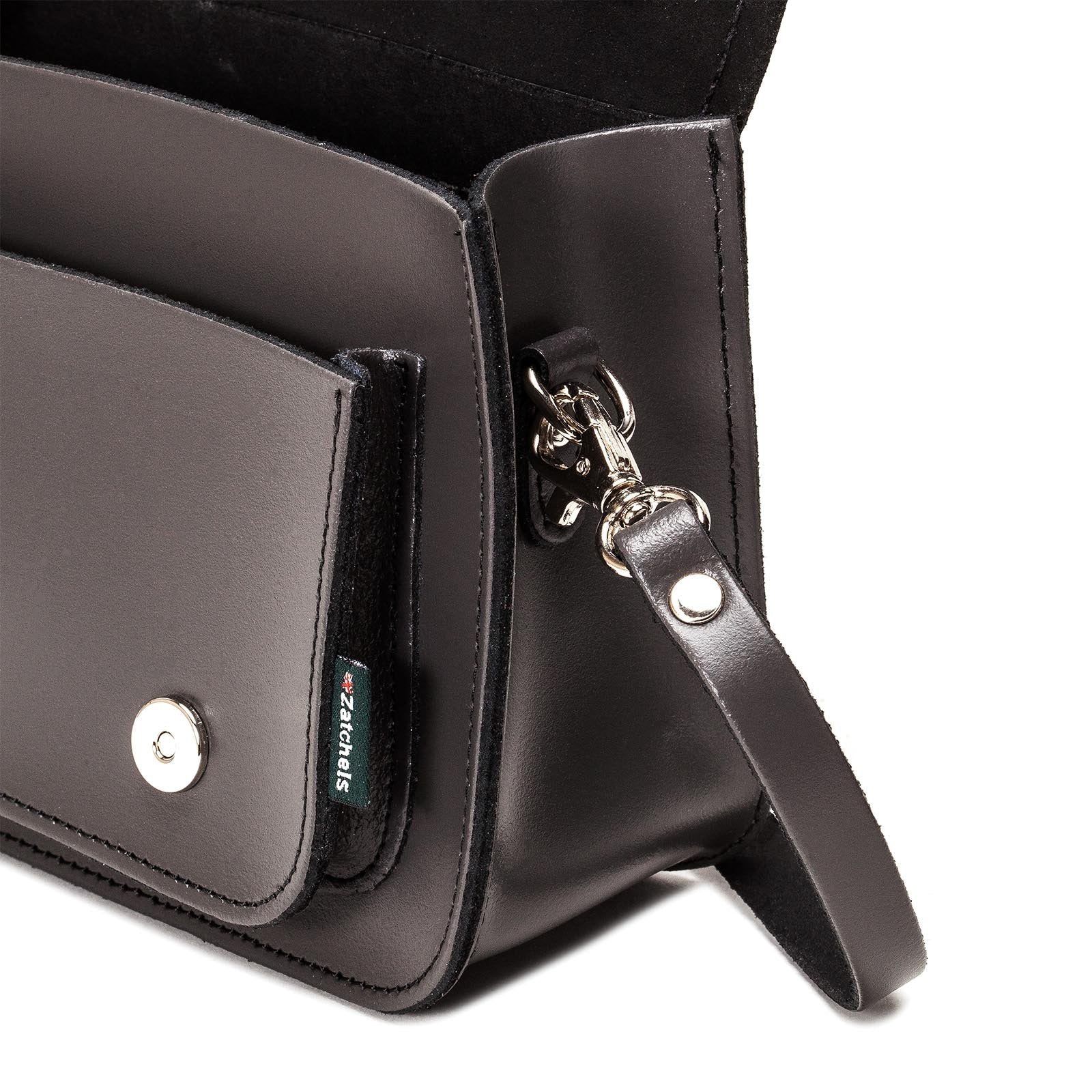 Handmade Leather Micro Satchel Graphite
