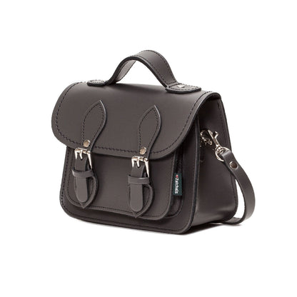 Handmade Leather Micro Satchel Graphite