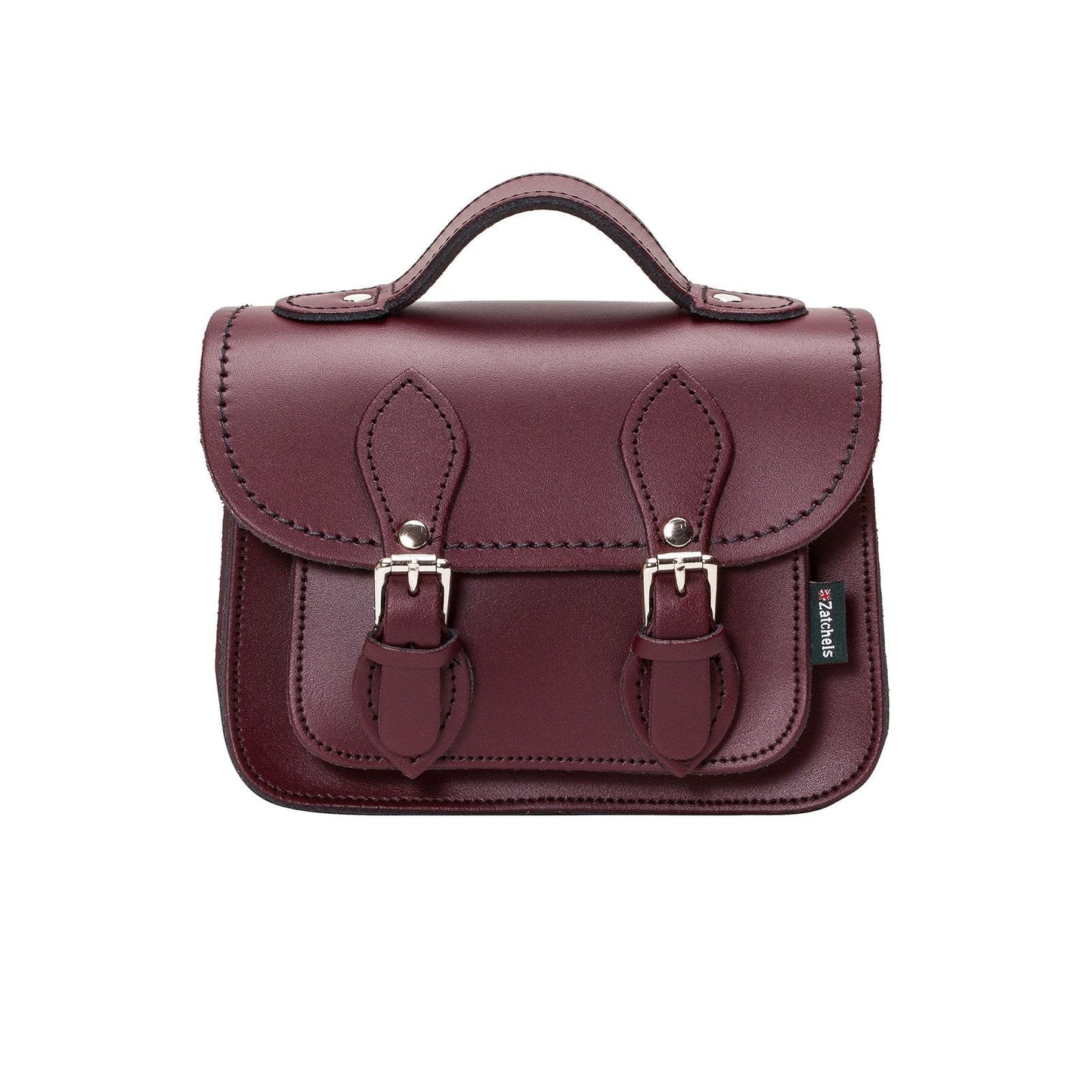 Handmade Leather Micro Satchel Marsala Red